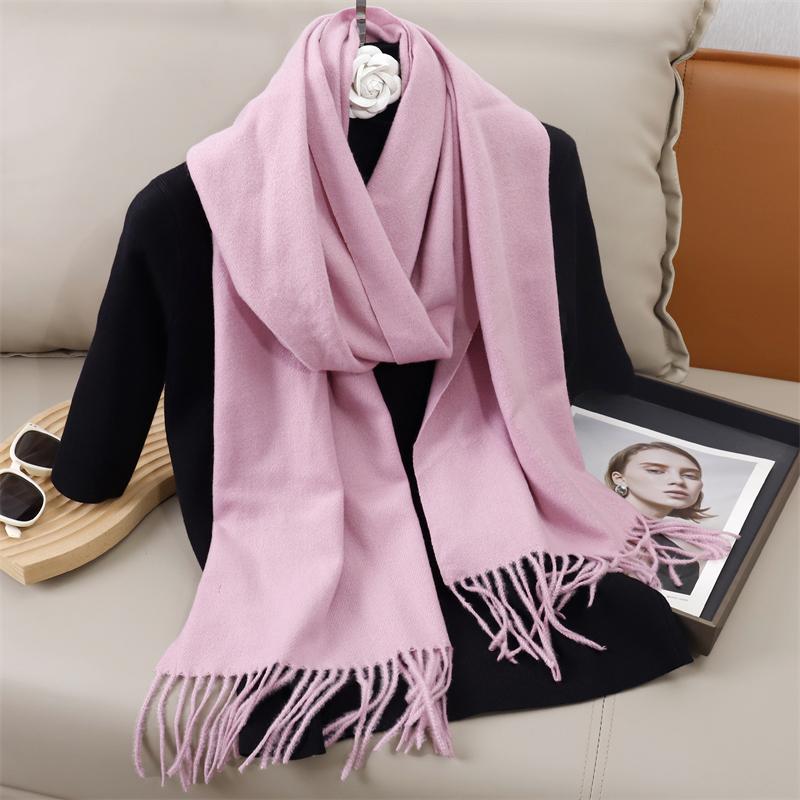 Winter Solid Scarf Women Cashmere Soft Warm Scarves Hijab Female Long Headband Shawl Wrap Bandana Foulard Echarpe Poncho Stoles