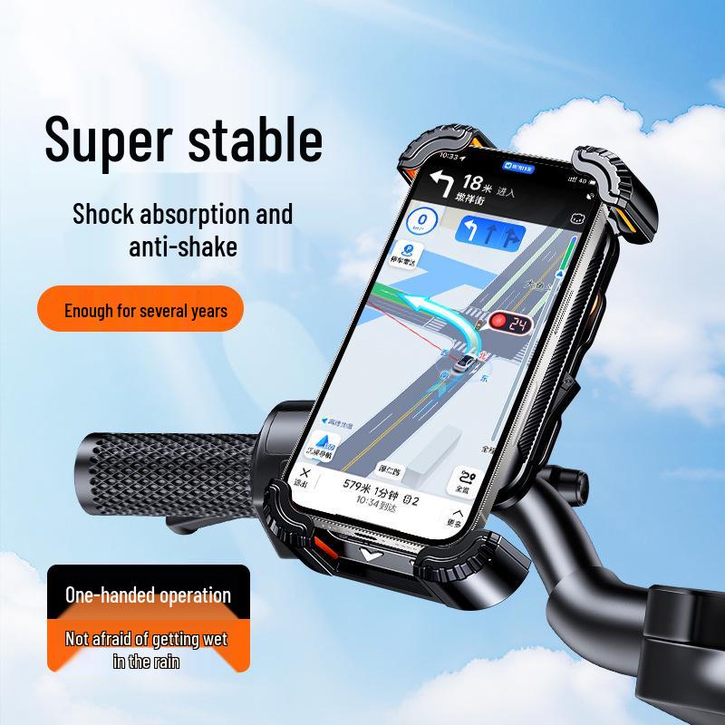 Dragon Flag Silicone Shock-Absorbing Phone Holder for Electric Scooters and Motorcycles