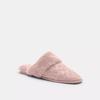 Sherpa Flat Mule In Candy pInk Suede