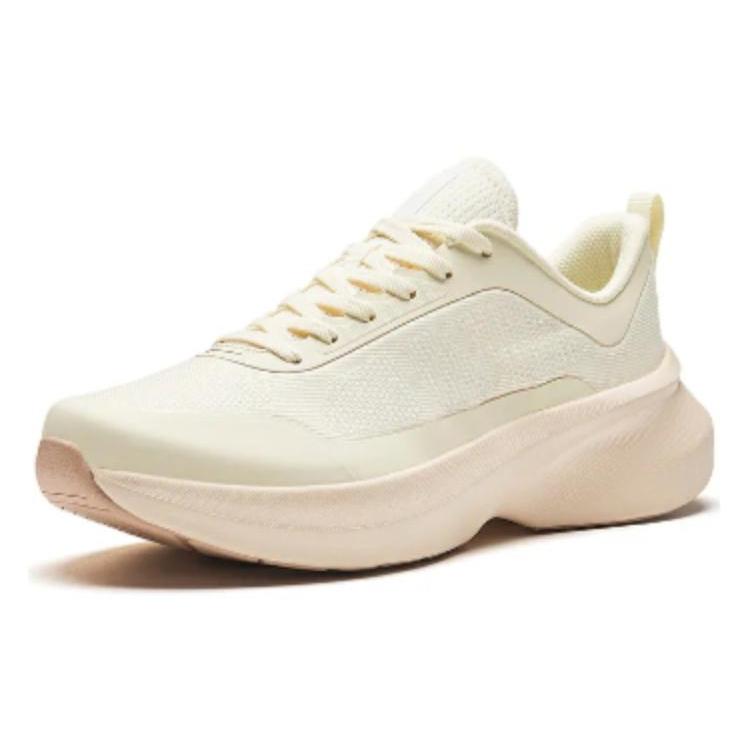 Anta Round Tip Cushioning, Wear Resistant Low top Training Shoes Women's Light Beige White 122417757-3