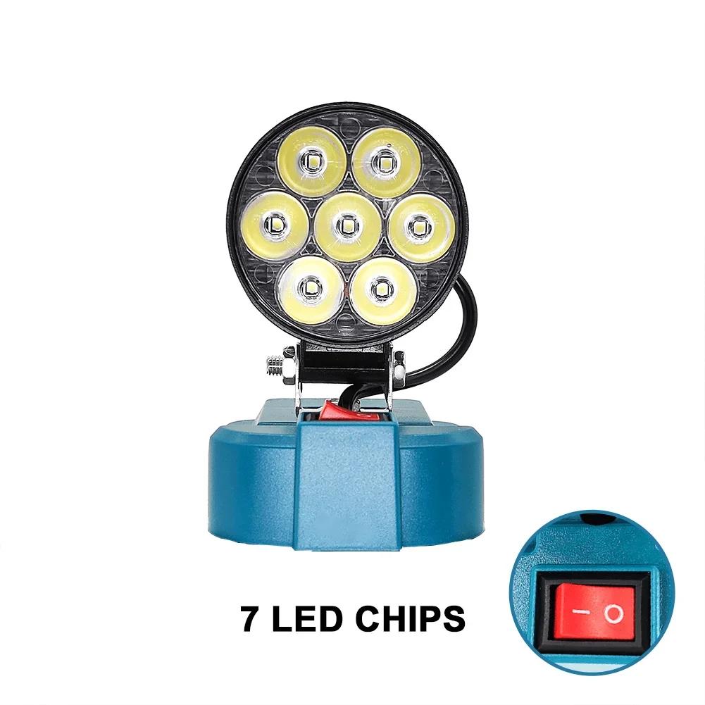Wireless LED Work Light Portable Jobsite Light Spotlight Lamp Flood Light Flashlight Fit Makita 18v Battery (No Battery)