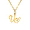 St. Delan Versatile 26-Letter Stainless Steel DIY Necklace Pendant