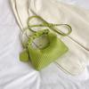 Women'S Fashion Pleated Clutch Evening Bag Elegant PU Leather Purse Versatile Shoulder Bag With Chain Strap For Party