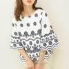 ZANZEA Women Casual Round Neck 3/4 Sleeve Floral Loose Blouse