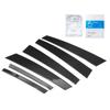 6pcs Set Dry Carbon Fiber Window Door Pillar Post Trim Decals Fit for Alfa Romeo Stelvio 17 19