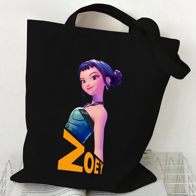 

KPOP Корейская волна Охота на ведьм Принт Холщовая сумка через плечо Ручная сумка для покупок KTY 35*40