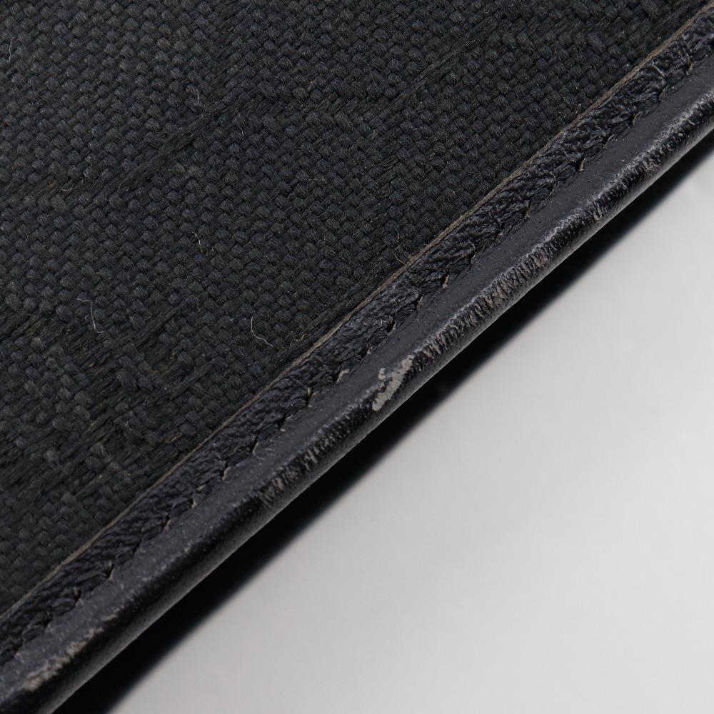 Dior ChainShoulder Shoulder Bag Honeycomb Pattern vintage black Nylon canvas Women Used