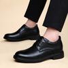 Fashion Brand Men's Comfortable Interior Height Increasing Business Casual Leather Shoes Fashionable Men's Classic Lace Up Banquet Shoes