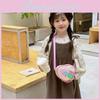 Sparkling Heart Shaped Children's Bag With Rainbow Shoulder Strap For Kids