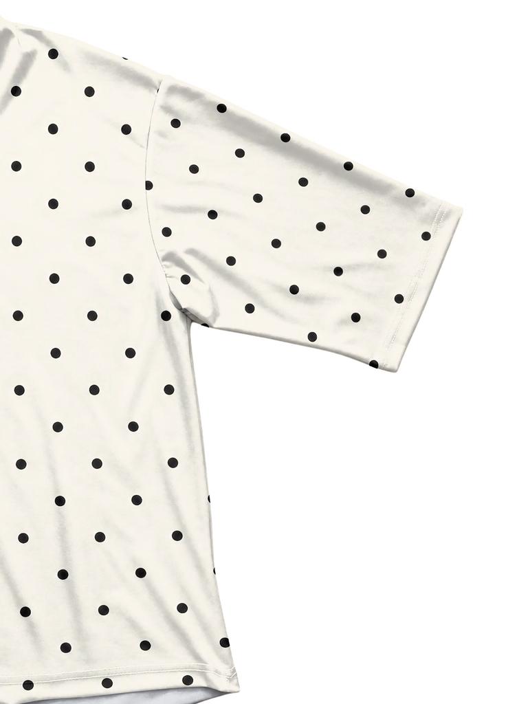 Polka dot print polka dot cute style loose slim hooded jacket oversize fit hoodie for women
