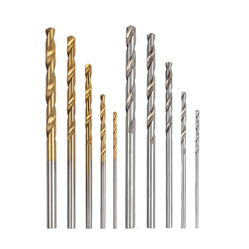 50/100Pcs Titanium-Coated Twist Drill Bit Set 1-3Mm Small Drill Bit Electric Drill Drilling Set Woodworking