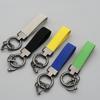 Laser Custom Logo Keyring Box Set Gift Personalized Name Number T Buckle Suede Leather Keychain Bag Car Key Chain Men’s Women‘s