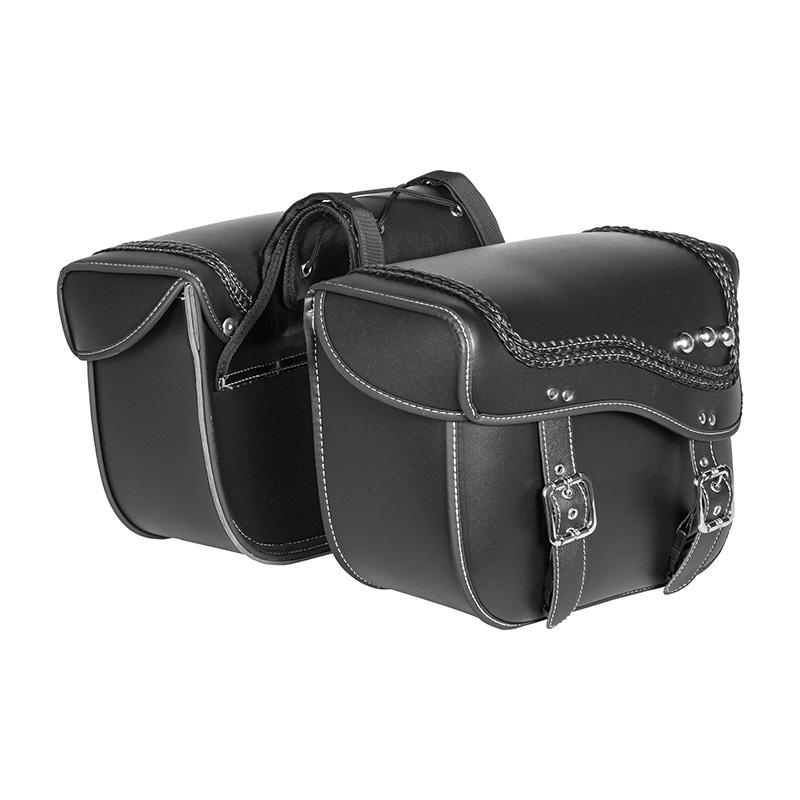

Пара мотоциклетных седельных сумок, синтетические боковые сумки из искусственной кожи, сумка для хранения инструментов, универсальная, подходит для Honda/Suzuki/Kawasaki/Yamaha чёрный