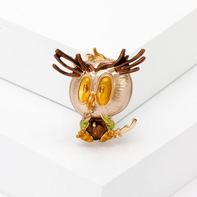 Broszka ze stopu Wind Alloy z kapiącą sową, kreskówka, przypinka, wysokiej jakości, damska, korsarz