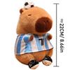 Capybara Plush Toy Soccer Football Basketball Fan Mascot Soft Stuffed Animal for Sports Lovers Birthday Gift Home Decoration