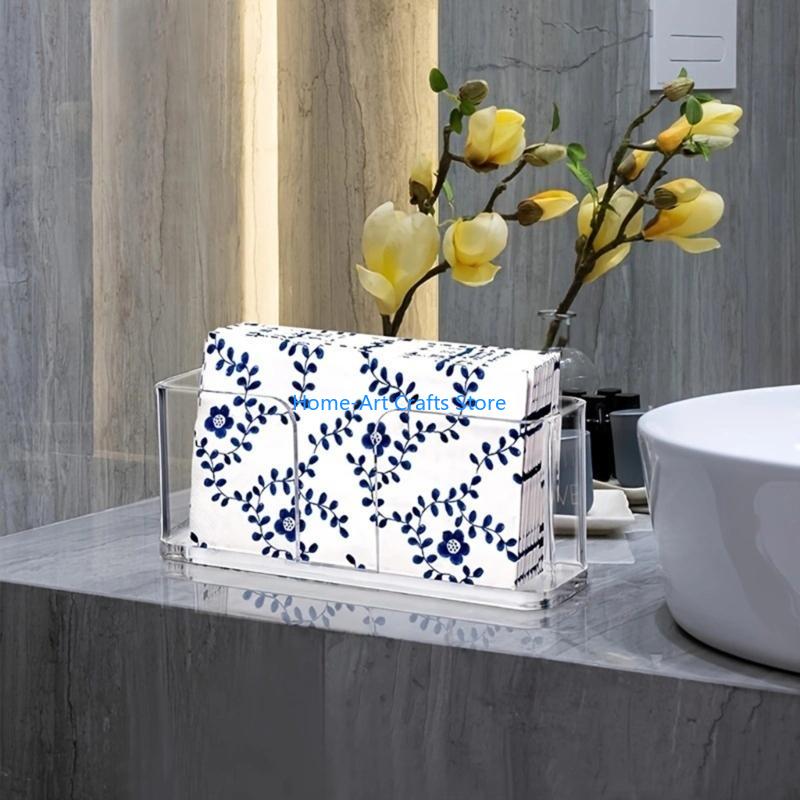 Y3NA Modern Clear Napkin Rack Acrylic Serviette Dispenser for Parties and Dinners