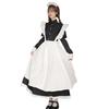 1 Set Maid Cosplay Dress Set Includes Apron Headband Bow And Socks Unisex A-Line Calf-Length Contrast Color Ruffle Dress