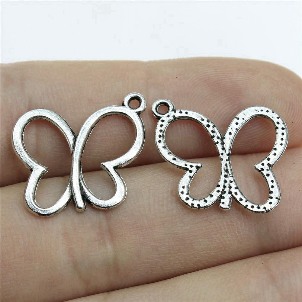 Charms Small Butterfly Pendants Wedding Jewelry Findings ZC114
