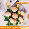 65cm 3 Heads Artificial Rose Flower Bouquet Realistic Silk Flowers Home Party Wedding Table Decor Autumn Floral Decoration