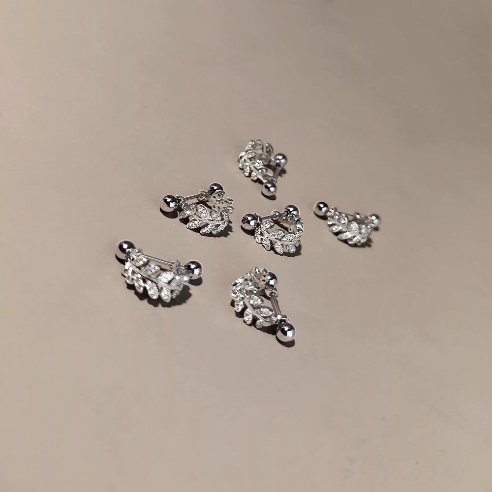 Leaf Ear Bone Nails Women's Side Edge Ear Bone Cochlear Nails Advanced Earrings Versatile