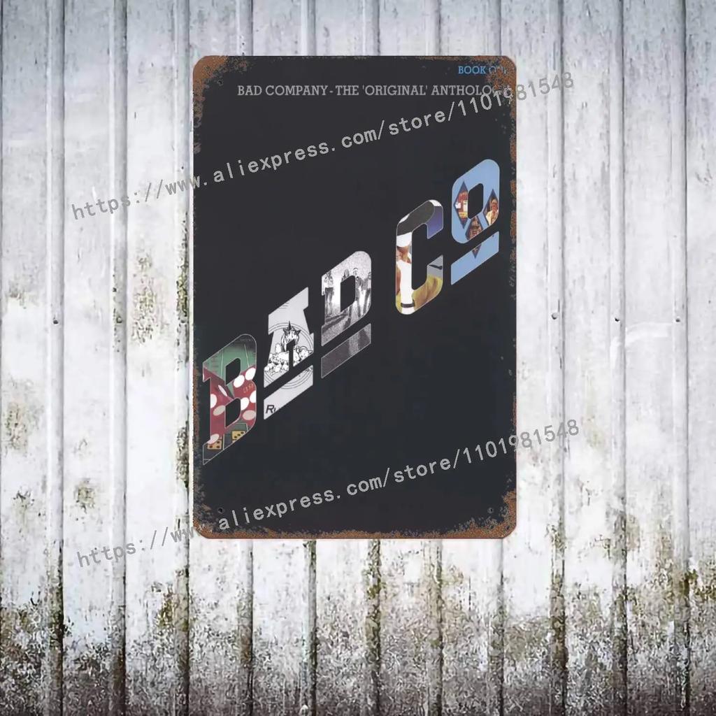 Bad Company Band metal Decor Poster Vintage Tin Sign Metal Sign Decorative Plaque for Pub Bar Man Cave Club Wall Decoration