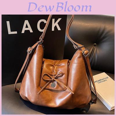 Pu Retro Shoulder Bag With Butterfly Bow Design For Daily Office Use