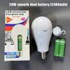 Led Rechargeable Emergency Bulb Illuminates During Power Outages And When Wet Dual-Battery Removable Emergency Bulb