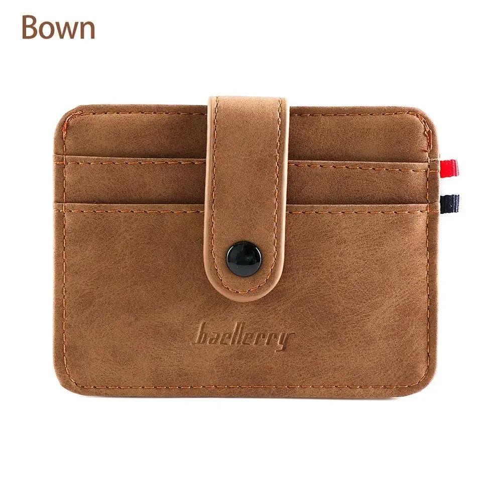 Men's PU Leather ID Credit Card Holder Wallet Coin Purse Fashion Women Business Slim Money Pocket Case Multi-card Card Holder