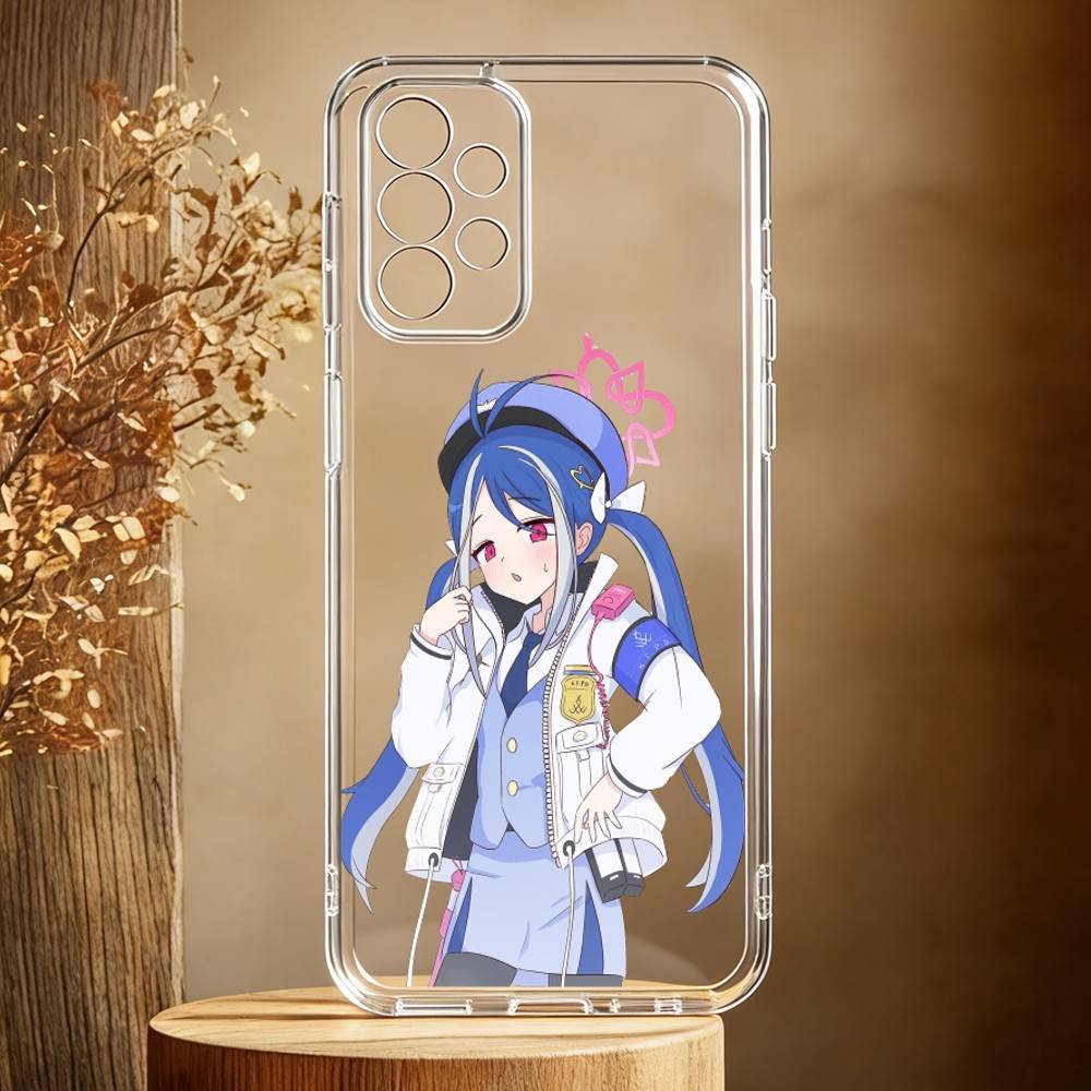 Nemugaki Fubuki Blue Archive Phone Case For Samsung Galaxy A71,A70,A52,A51,A40,A30 Transparent Cover