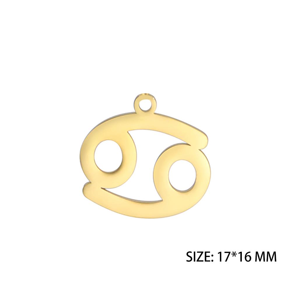 12pcs/lot Stainless Steel Zodiac Charms Horoscope Astrological Sign DIY Pendant for Necklace Bracelet Jewelry Making