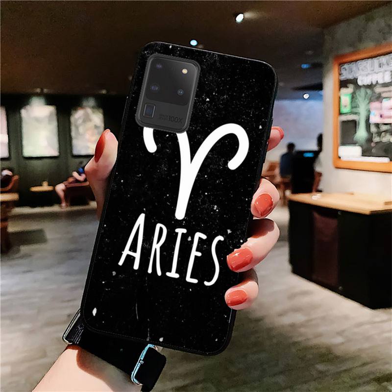Constellation Aries Phone Case for Samsung S20 Lite S21 S10 S9 Plus for Redmi Note8 9pro for Huawei Y6 Cover