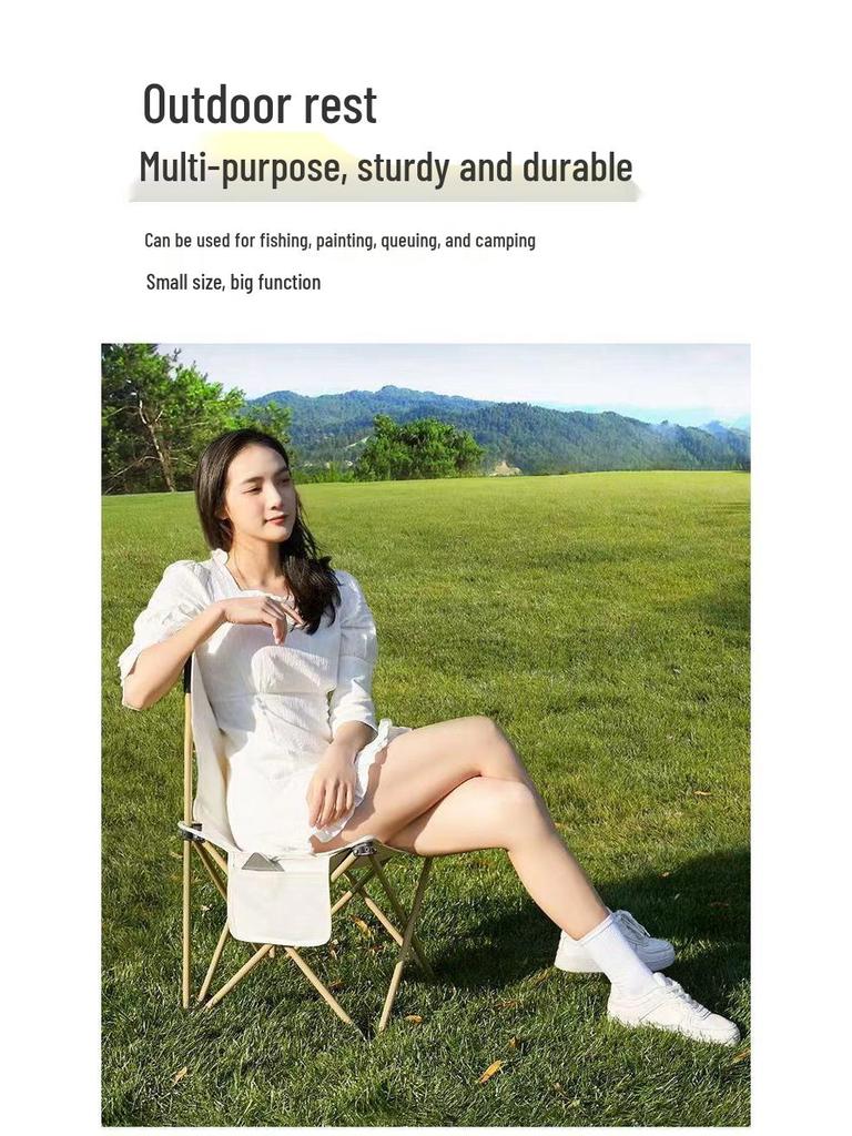 Portable Outdoor Table & Backrest Chair Set - Multifunctional, Casual, and Comfortable for Outdoors & Dorms