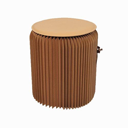 

OSOYOO Paper Folding Stool, Lightweight, Compact, Waterproof, 300kg Weight Capacity, Round, Nordic Style, with Cushion, for Home Decor, Office, and Ou