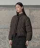 SECONDMONO W. Argyle Check Quilted Crop Padded Jumper [Brown]_Sewjp001Brown