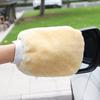 1 Stück Auto-Reinigungshandschuh doppelseitiger Fleece Große Handfläche Fusselfreies Auto-Reinigungszubehör Auto-Fleece-Waschhandschuhe für Automobile