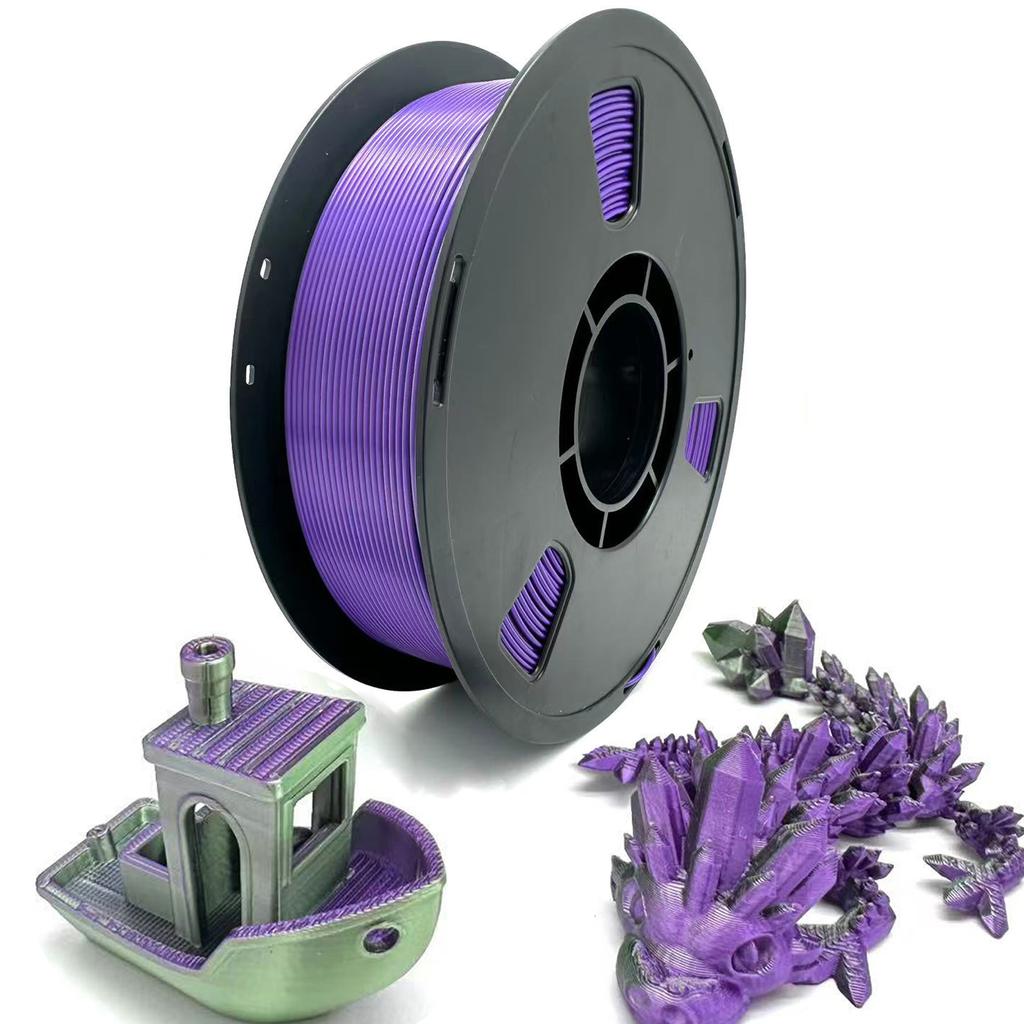 1KG 1.75mm PLA Silk Dual Color 3D Printer Filament Multiple Extruded Plastic Rods Including PETG Nylon Available Materials PPA