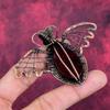 Red Fire Labradorite Real Gemstone Pendant Copper Wire Wrapped Butterfly Pendant