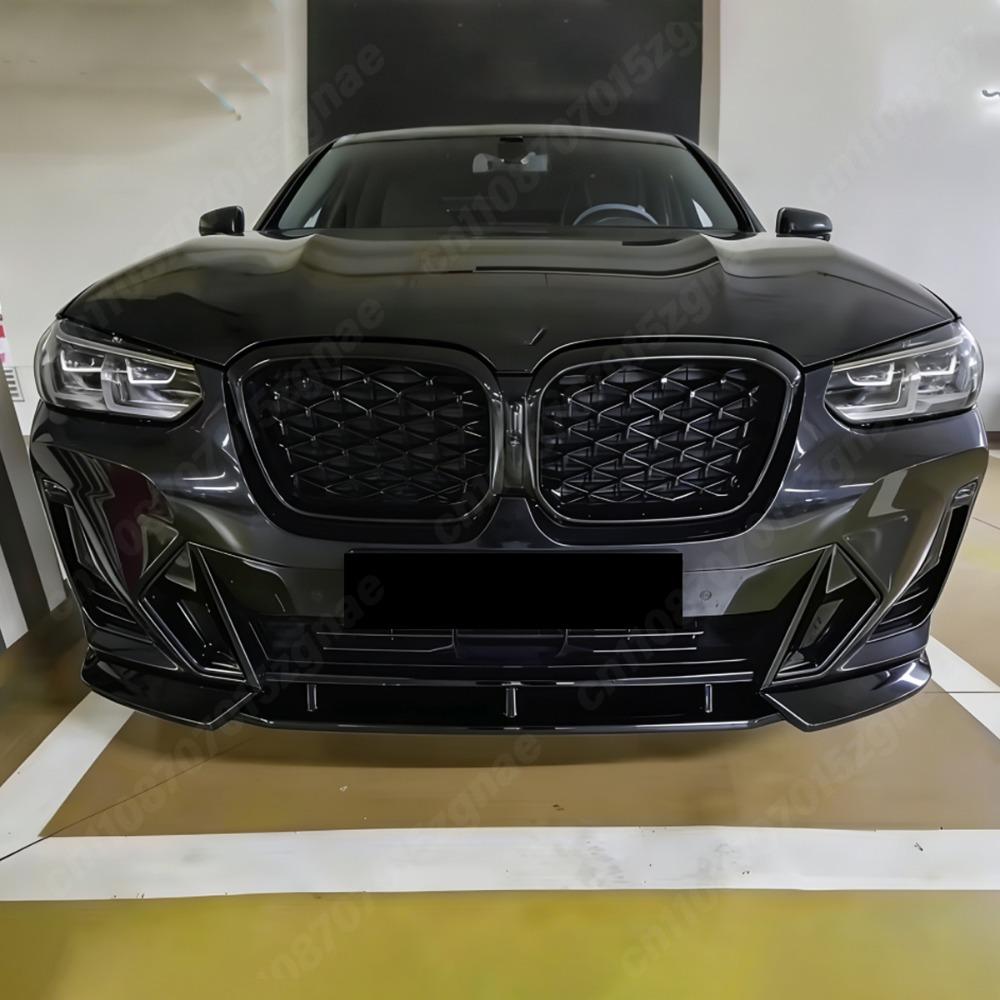 For BMW X3 G01 X4 G02 M Sport Facelift 2021 2022 2023 2024 Car Front Bumper Racing Model Spoiler Splitter Body Modification Kit