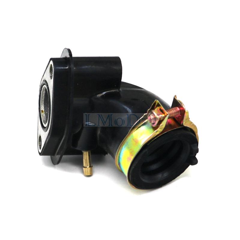LMoDri Motorcycle Intake Pipe Moped Scooter GY6 50-80cc Inlet Manifold Carburetor