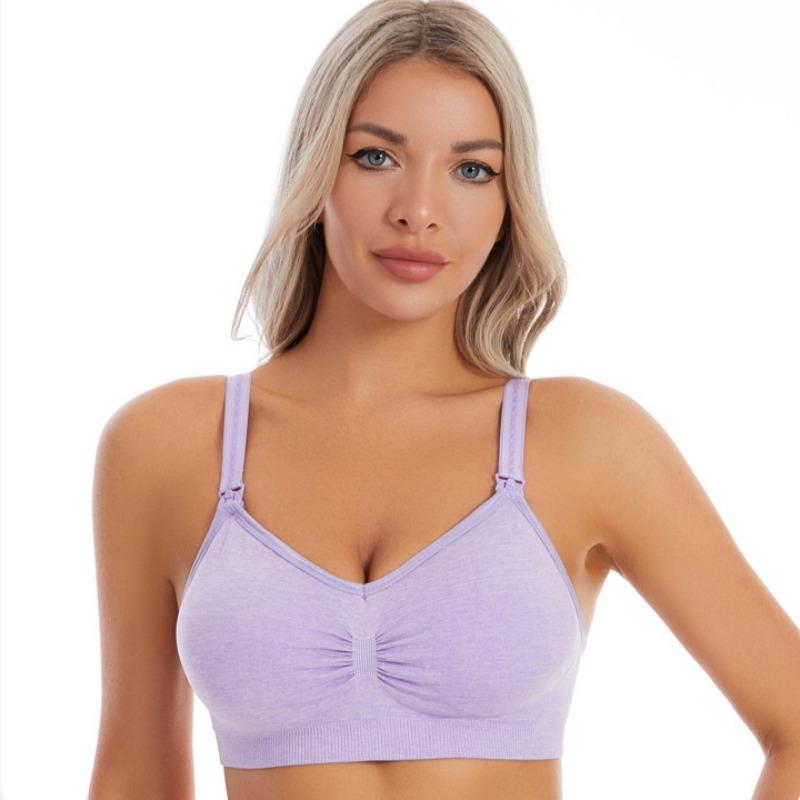 Wire-free Maternity Bra Postpartum Nursing Bra Anti-milk Leakage Bra Pregnancy Anti-sagging and Push-up Bra