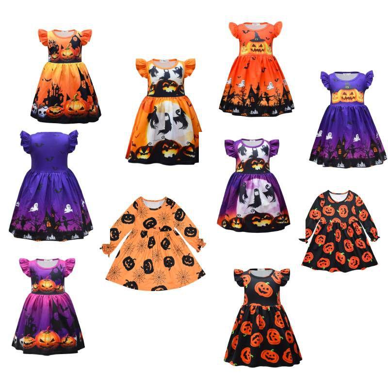 Girls Princess The Nightmare Before Christmas Dress Halloween Cosplay Skirt