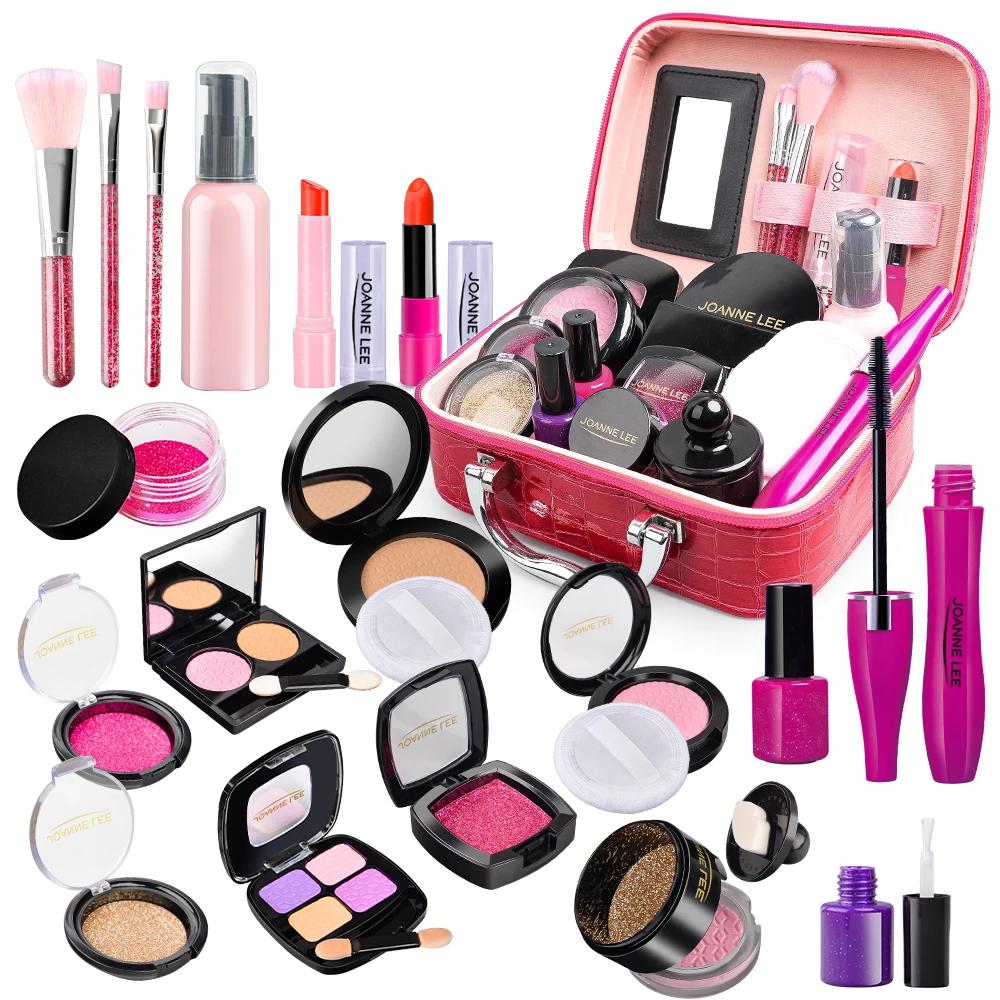 Non-Toxic Kids Toys Simulation Cosmetics Set Pretend Makeup Toys Children Play House Simulation Make Up Educational Toys For Children Fun Game