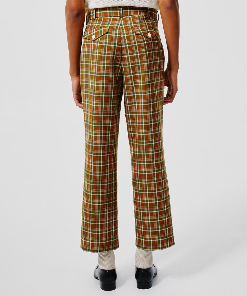 Leiteuchekeuaus (U) Green Checked Trousers