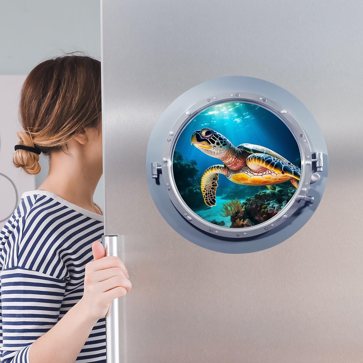 

Окно подводный мир 3D стикер стены домашний декор One Size