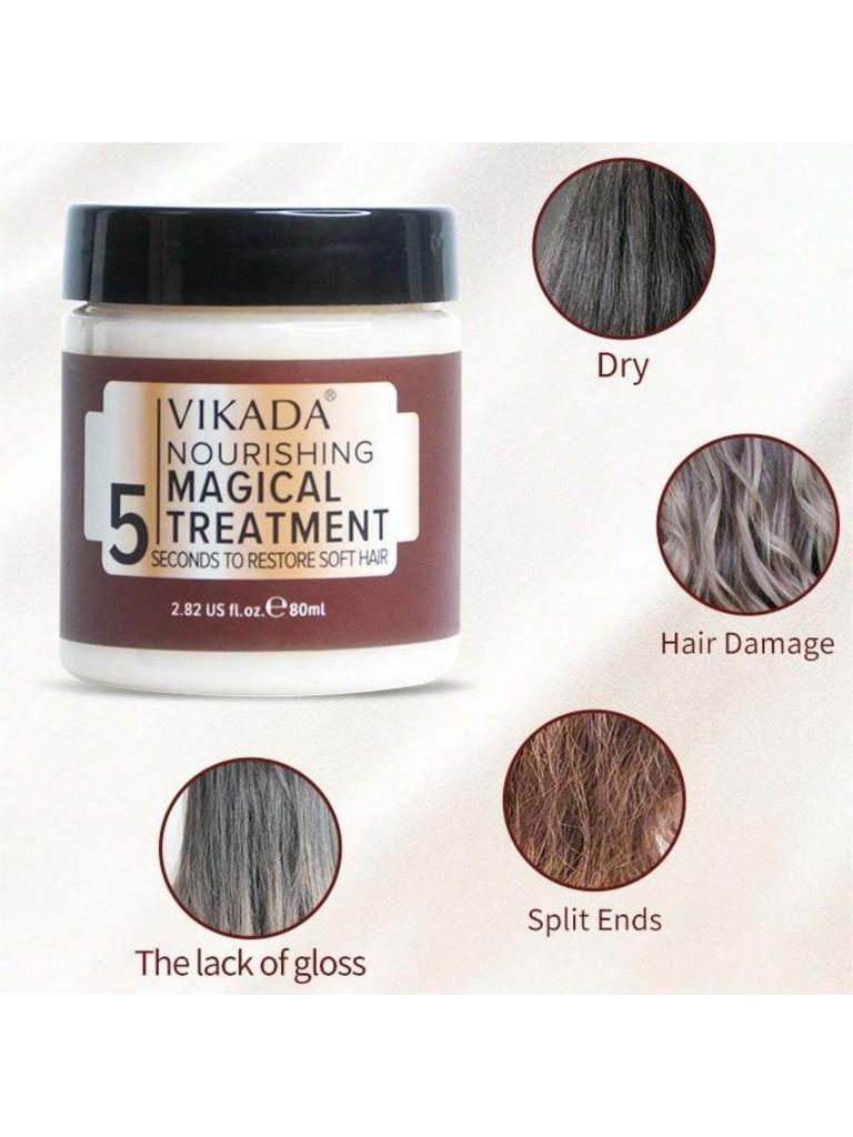1PC Hair Mask White Canned Flower Fragrance Deep Moisturizing And Smooth Hair Conditioner Poured Fil