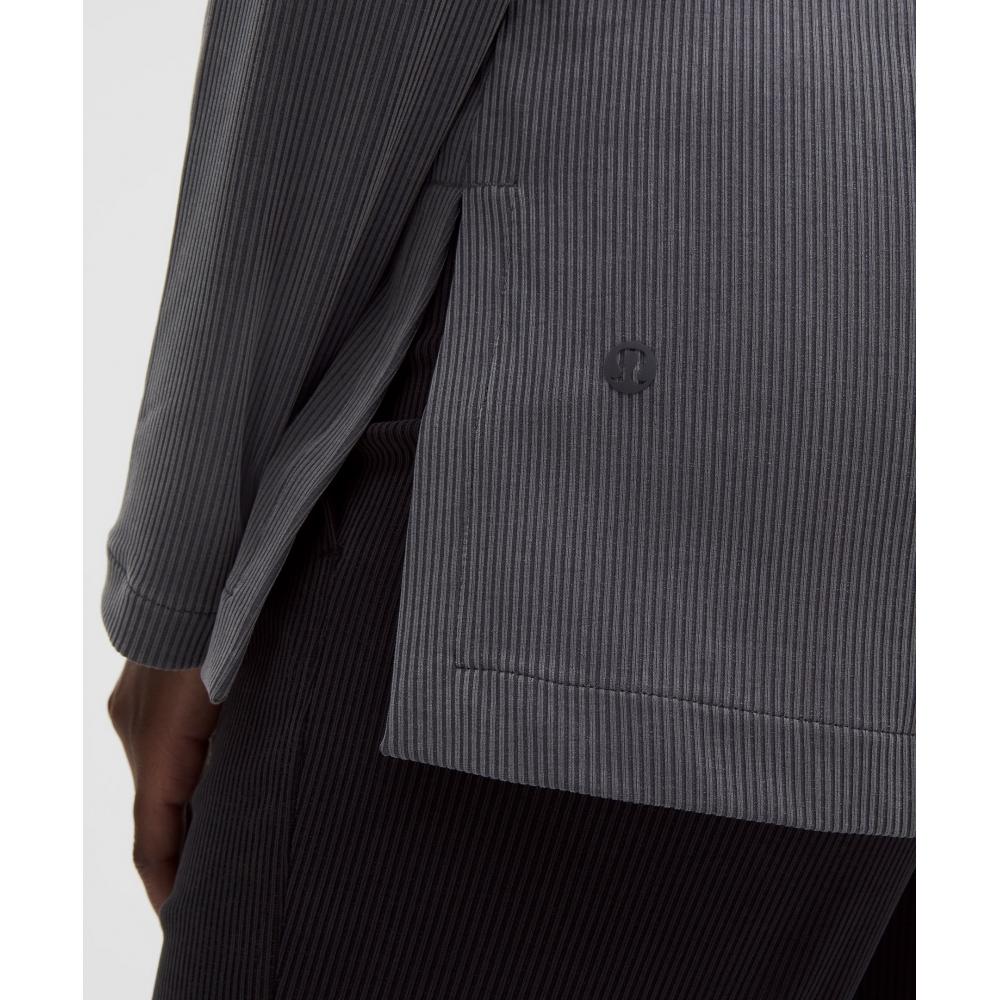 Lululemon Ribbed Drapey Softsteme Long Sleeve Tunic Coal