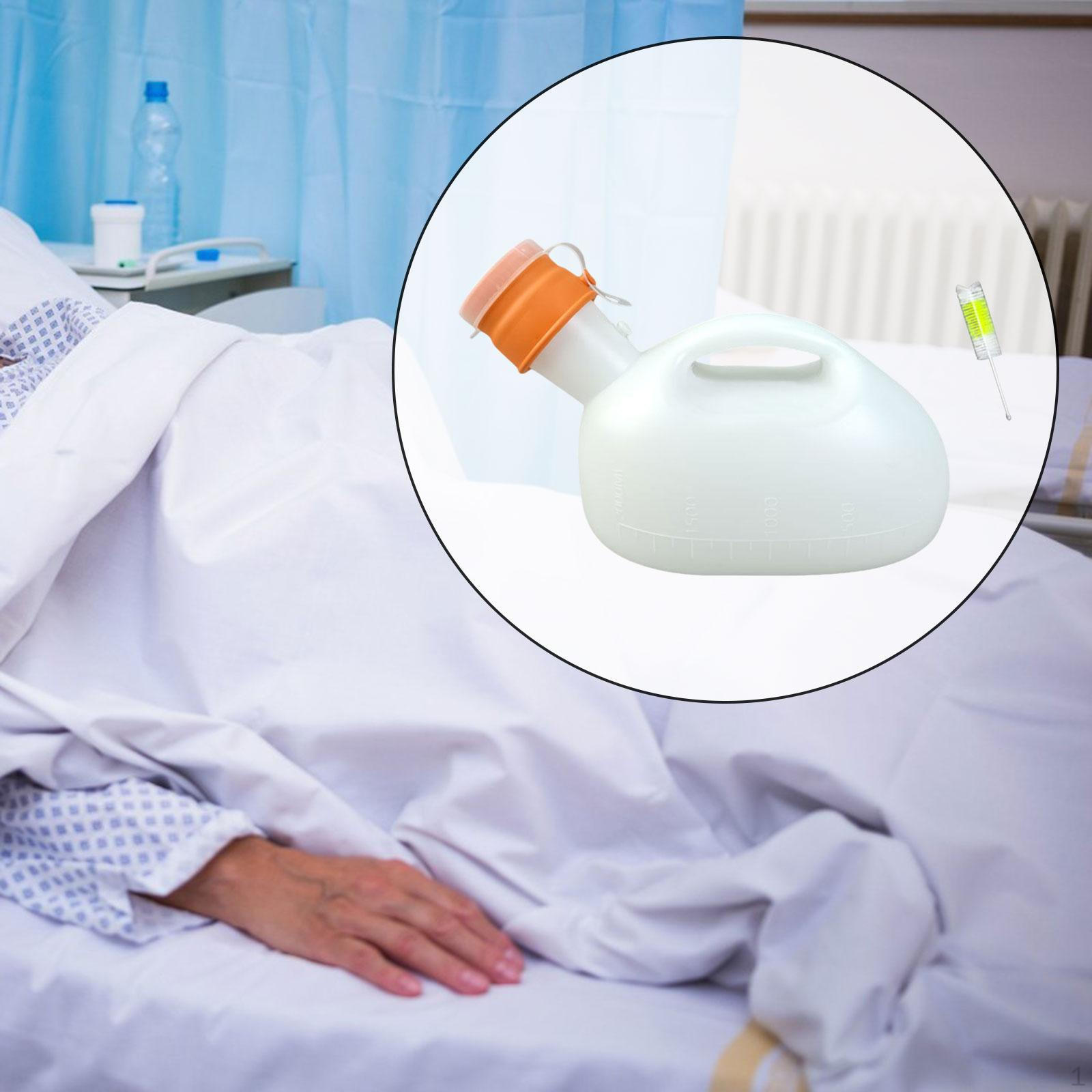 

Чоловіча пляшка-пісуар на ліжку Pee Легкий чоловічий горщик для колекції горщиків для дому 2000ml White