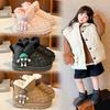 Girls Snow Boots Winter 2025 New Thickened Cotton Boots Children's Cute Cartoon Velvet Short Boots Boys Big Cotton Shoes