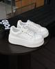 White sneakers women's 2025 spring new platform white shoes ugly cute big head bread shoes heightening casual board shoes