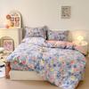 Pure cotton thickened and ground four-piece set of bedding, three-piece set of quilt cover for college students, bed sheets for mothers and babies in